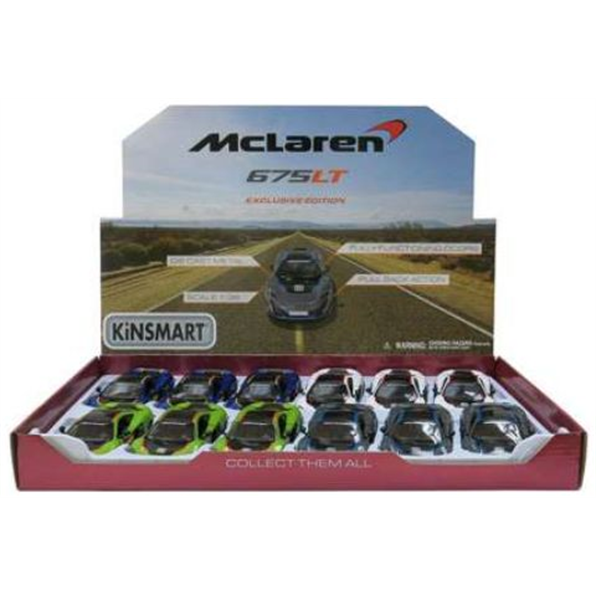 McLaren 675LT w/Decoration (12pcs) (3 x Green/3 x Grey/3 x White/3 x Blue)