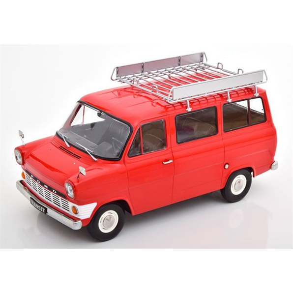 Ford Transit Bus 1965 with Roof Rack Red