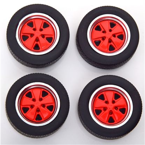 Porsche Rims and Tyres Set Clubsport Red