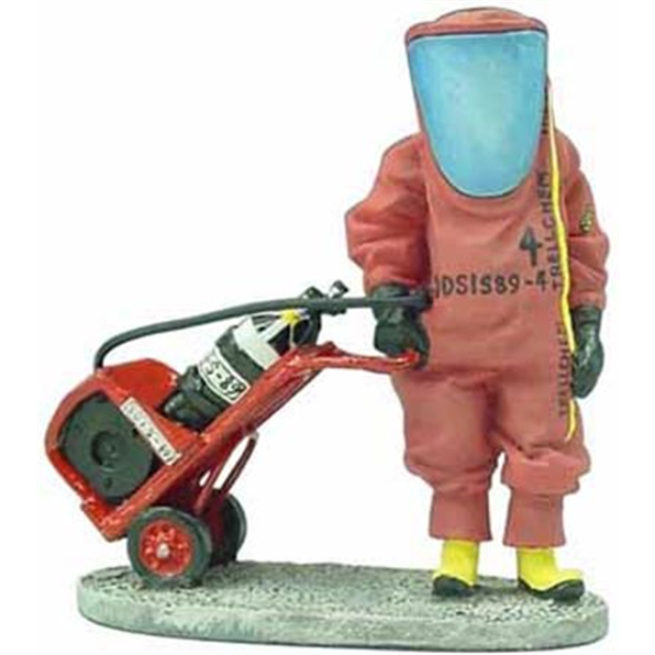 Fireman W/chemical protection dress Fra03
