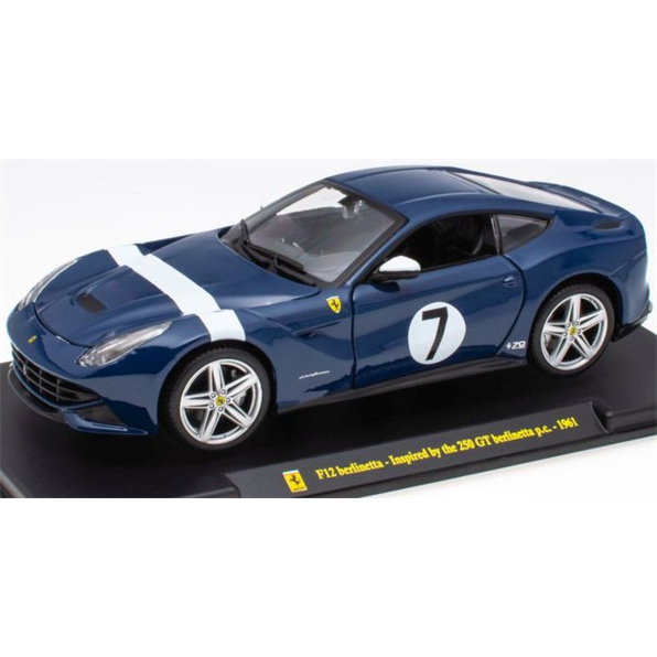 Ferrari F12 Berlinetta Blue #7-inspired by 1961 250GT - Supercar Collection Gift 1:24