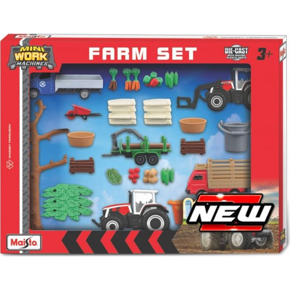 Massey Ferguson Mini Work Machines Super Farm Play Set
