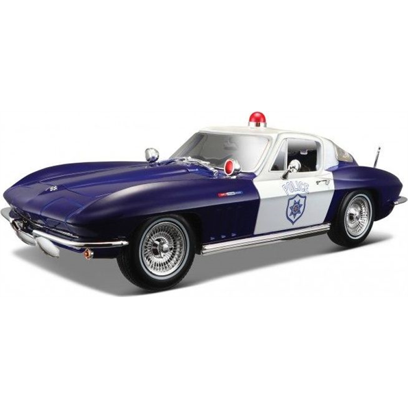 Chevrolet Corvette Police 1965 - Blue/Whit