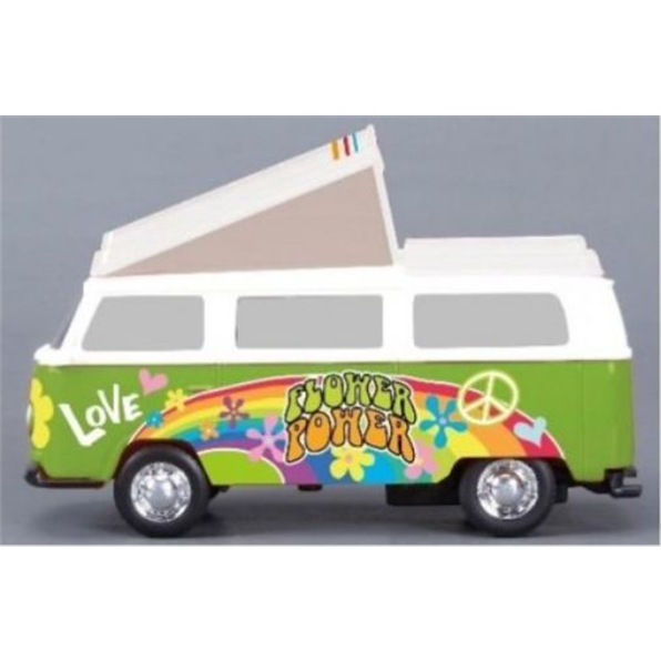 VW T1 Samba Hippie Line Green/White