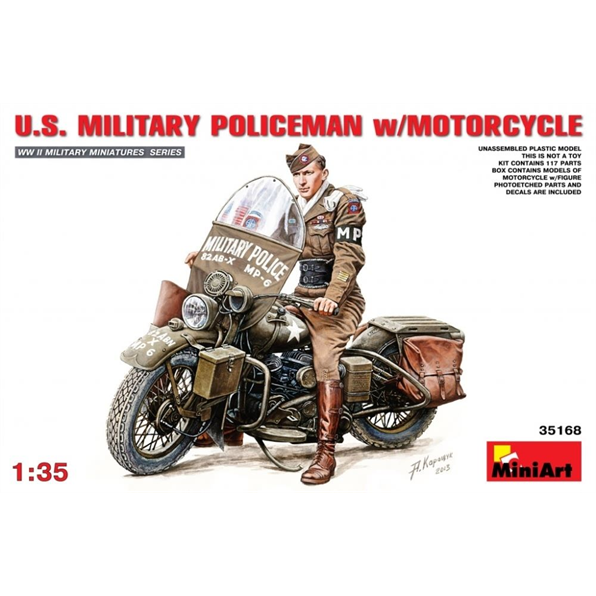 US Millitary Policeman with Motorcycle