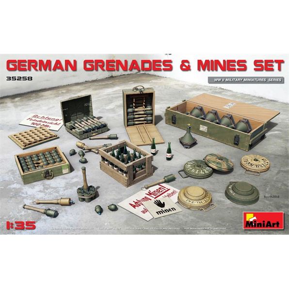 German Grenades and Mines Set
