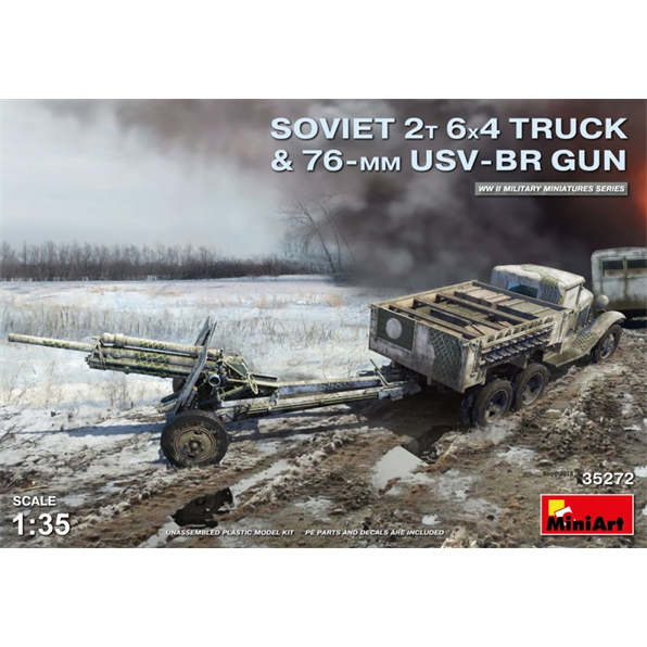 Soviet 2 t 6x4 Truck with 76mm USV-BR Gun