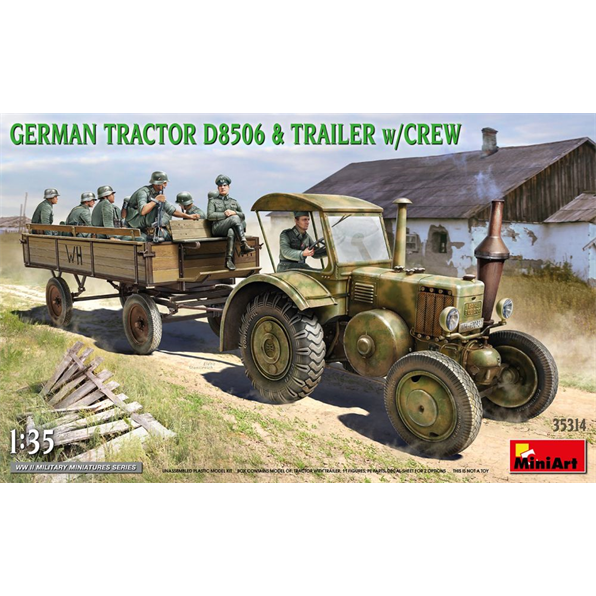 German Tractor D8506 with Trailer and Crew