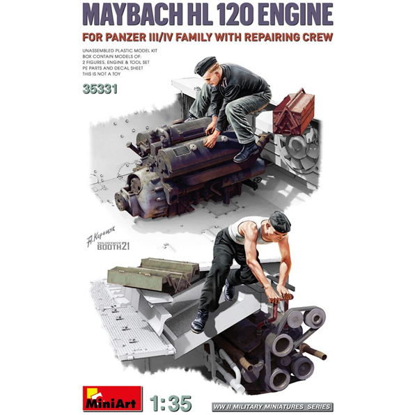 Maybach HL 120 Engine w/ Repair Crew