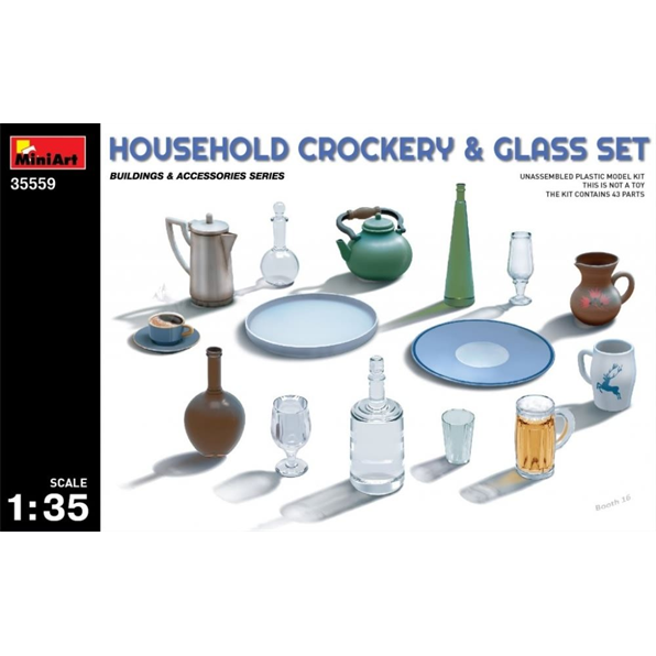 Household Crockery and Glass Set