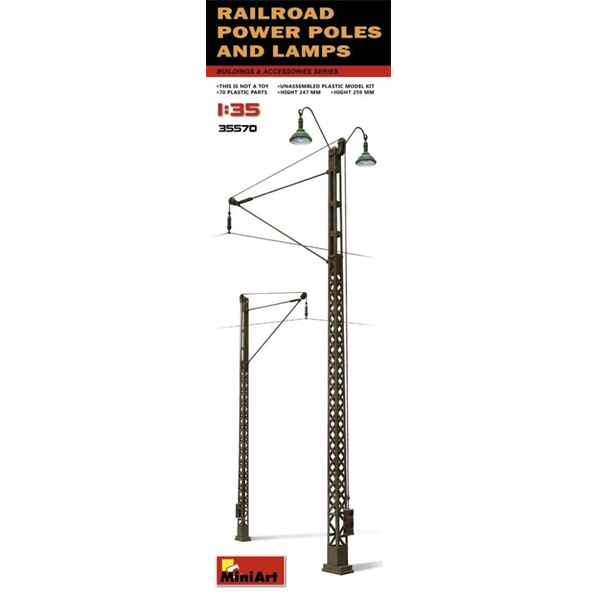Railroad Power Poles and Lamps