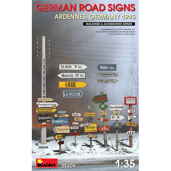 German Road Signs WWII (Ardennes, 1945)