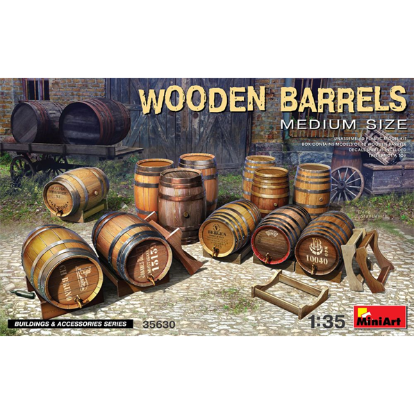 Wooden Barrels, Medium Size