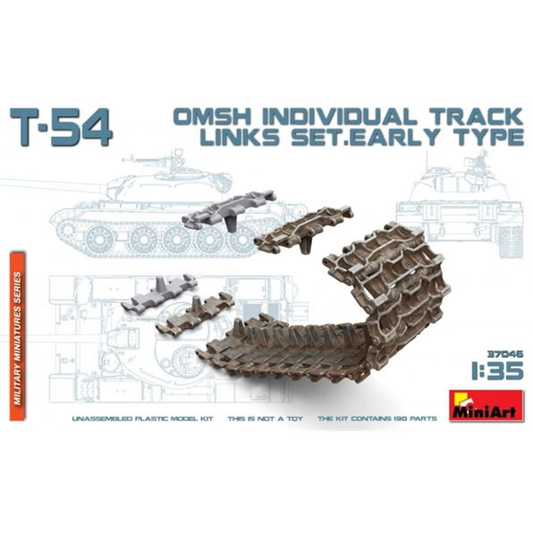 T-54 OMSh Track Link Set. Early Type