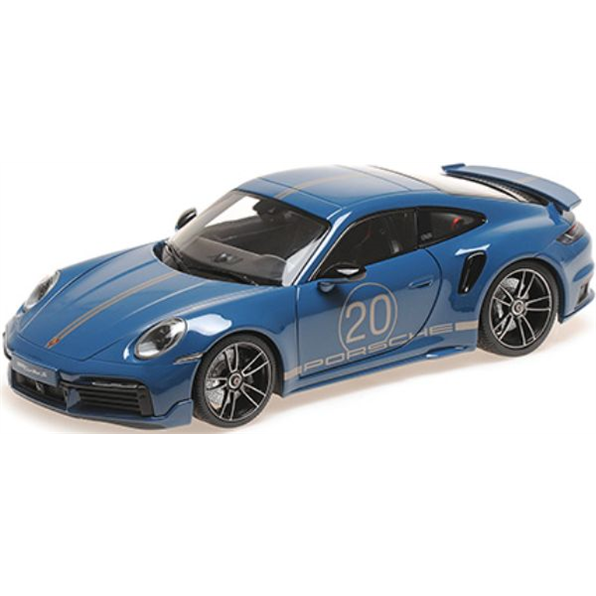 Porsche 911 (992) Turbo S Coupe Sport Design 2021 Blue (Opening Parts)