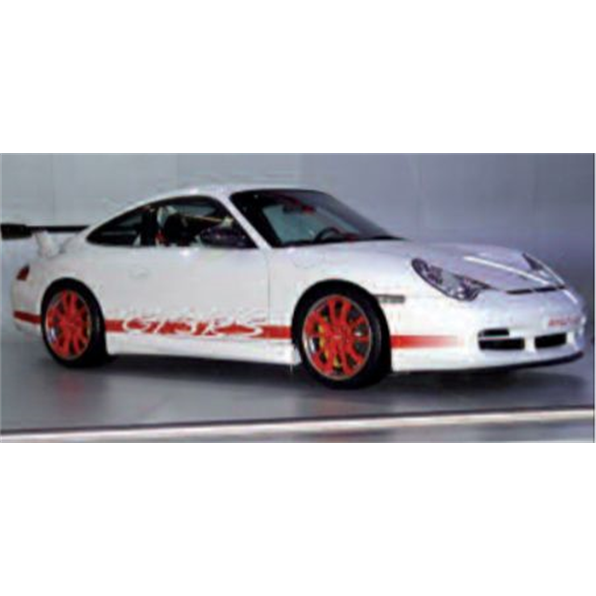Porsche 911 GT3 RS 2002 White W/Red Stripes (Sealed Body)