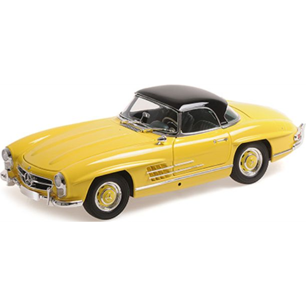 Mercedes Benz 300 SL Roadster (W198) 1958 Yellow w/Hardtop (Opening Parts)