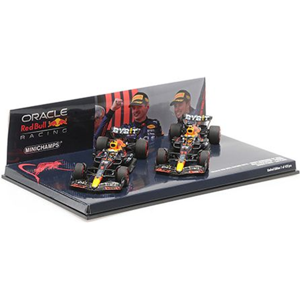Oracle Red Bull Racing RB18 2 Car Set 1-2 Finish Verstappen/Perez Emilia Romana 2022