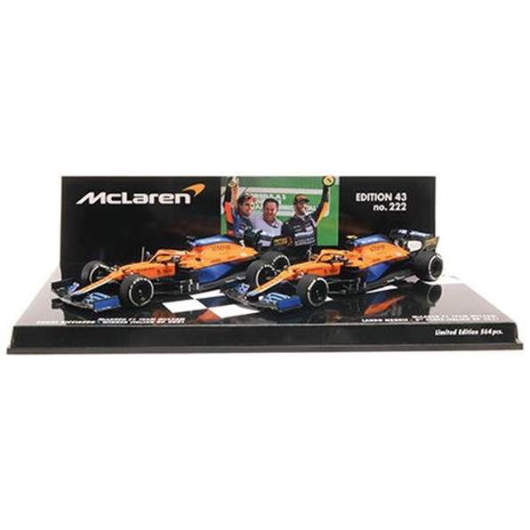 McLaren F1 Team MCL35M 2 Car Set 1-2 Finish Ricciardo/Norris Italian GP 2021