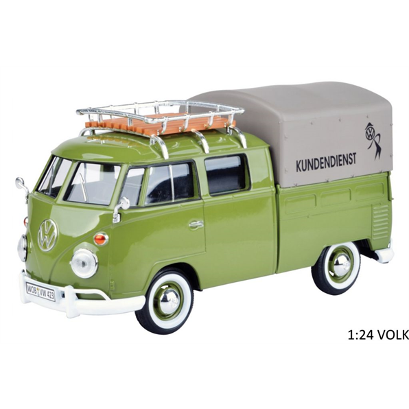 VW T1 D/cab canvas pick up/Roofrack green