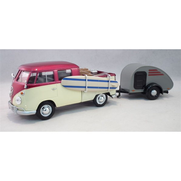 VW T2 van and caravan Surfing
