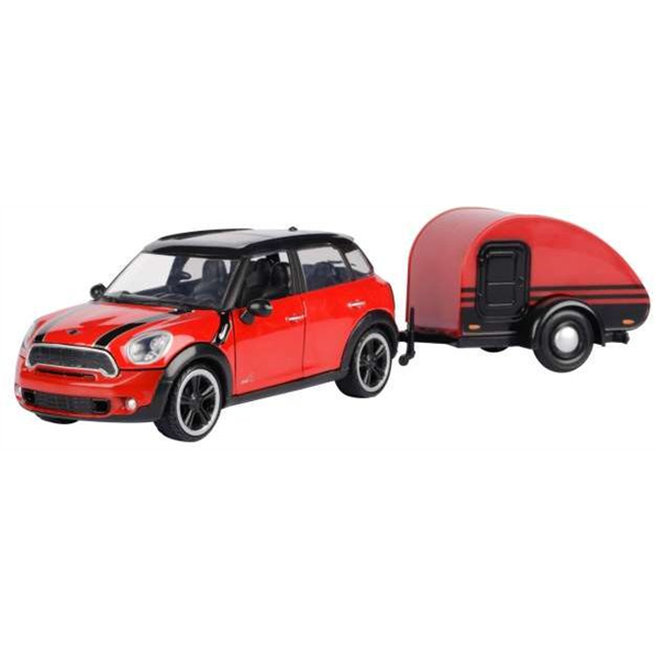 Mini Cooper S Countryman Red with Trailer