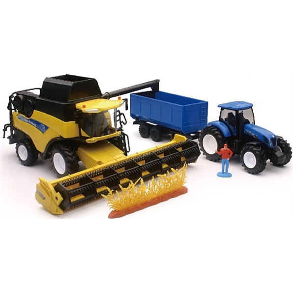 New Holland Harvester CR9090 + Tractor Set T7.270
