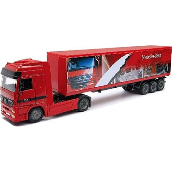 Mercedes Actros 1857 Box Trailer Red