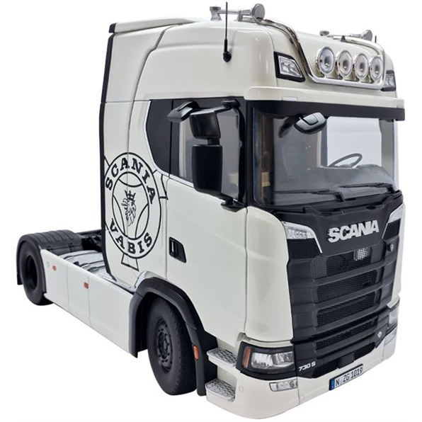 Scania V8 730S 4x2 Truck Tractor White w/Vabis Logo