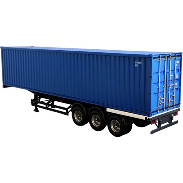 40ft Sea Container Blue with International Trailer