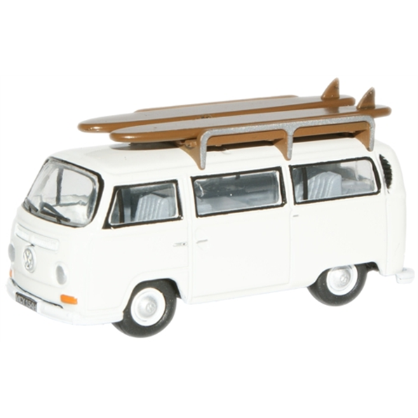 VW T2 Bus C/W Surfboards - Pastel White