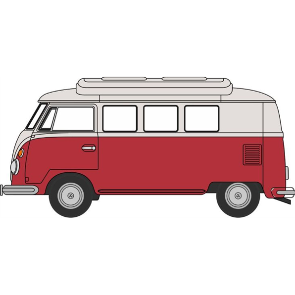 VW T1 Camper Titan Red/Beige Grey