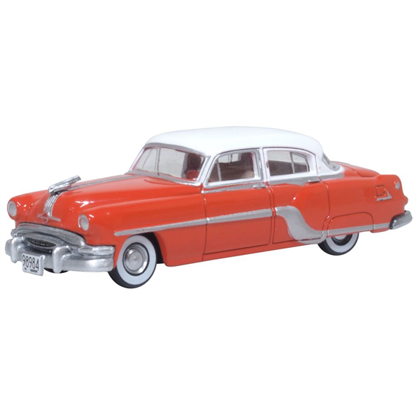 Pontiac Chieftain Coral Red/Winter White 4 Door 1954