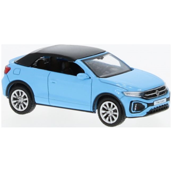 VW T-Roc Cabriolet Roof Up Light Blue 2022
