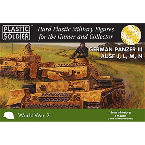 German Panzer III J, L. M and N Tank (Easy Assembly)