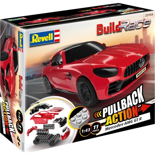 Mercedes AMG GT R Red Build 'n Race Pullback