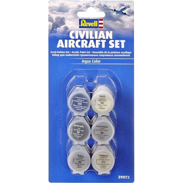 Civilian Aircraft Set Aqua Color Acrylic 6x 5ml (Blister)