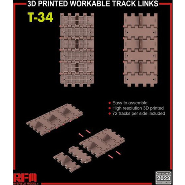 Workable Track Links for T-34 (3D Printed)