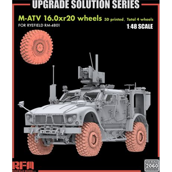 M-ATV 16.0xr20 Wheels-(3D Printed Total 4 Wheels)