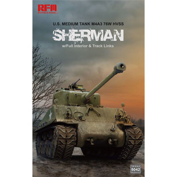 M4A3 76W HVSS Sherman Workable Track Links + Interior Detail
