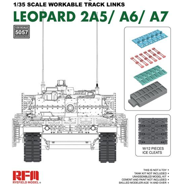 Workable Track Links for Leopard 2A5/A6/A7
