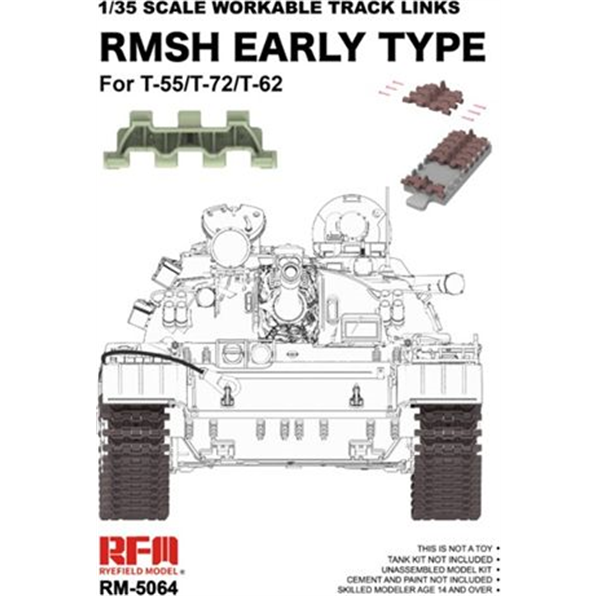 Workable Track Links RMSH Early Type T-55 T-72/T-62