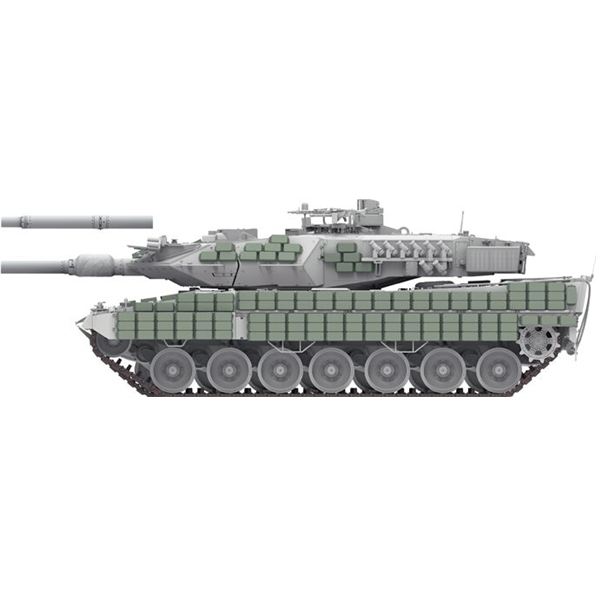 Leopard 2A6 Main Battle Tank w/Ukraine Decals + Workable Tracks
