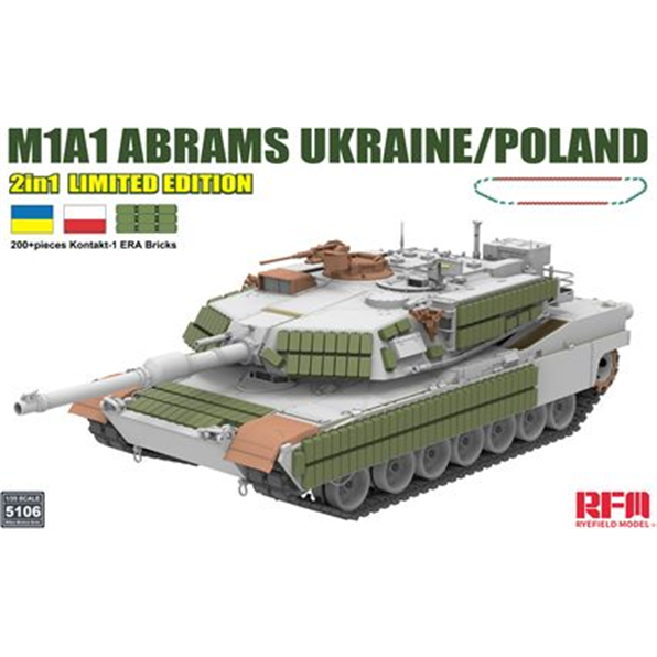 M1A1 Abrams Ukraine/Poland 2 In 1 LTD Edition w/Era Bricks