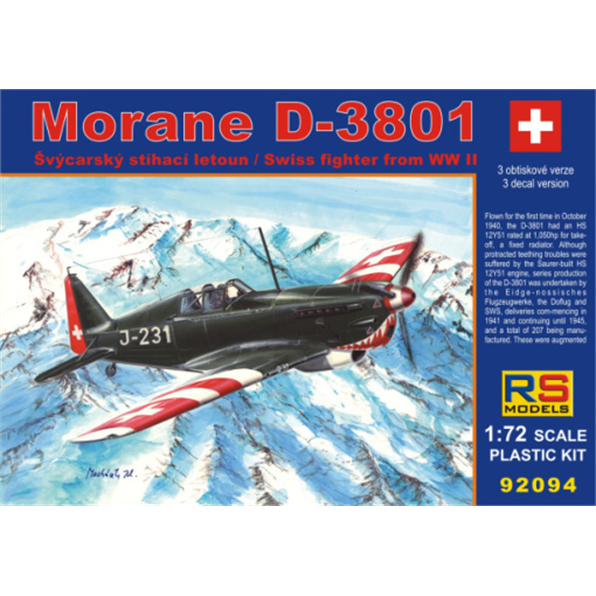 Morane D-3801 (3 decal v. for Switzerland)