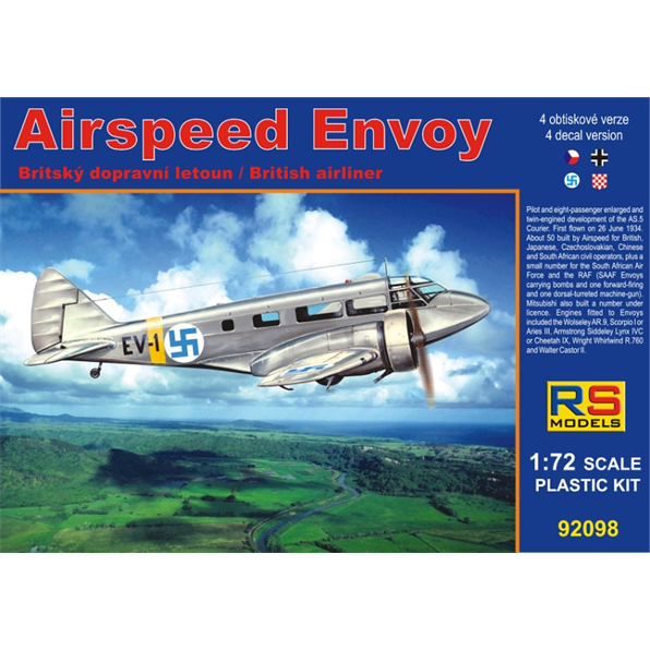 Airspeed Envoy Castor Engine (4 decal v. for Czechoslovakia, Luftwaffe, Croatia)