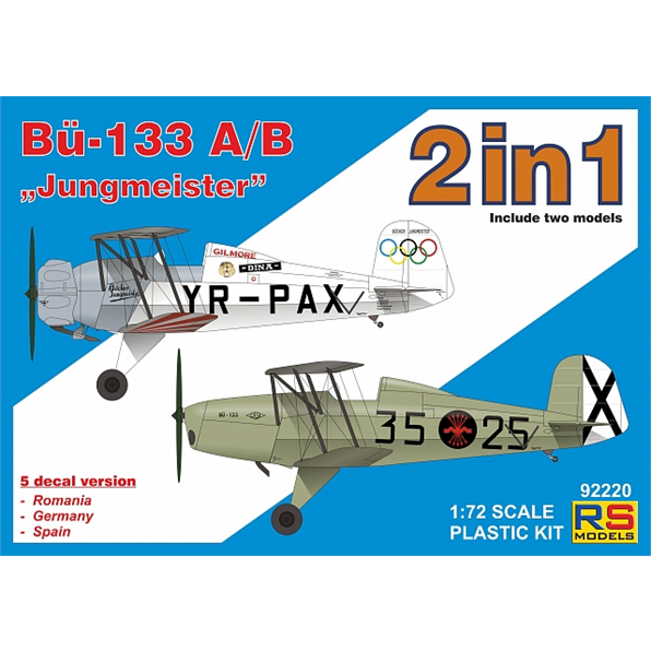 Bucker 133 A/B 'Jungm' Double Kit (5 decal v. for Romania, Germany, Spain)