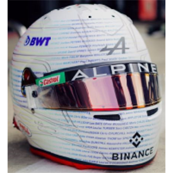 Esteban Ocon BWT Alpine F1 Team British GP 2023 Helmet