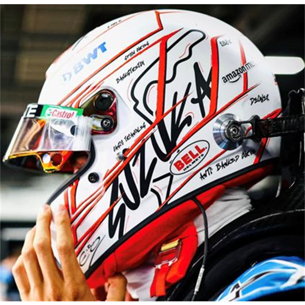 BWT Alpine F1 Team Esteban Ocon Helmet Japanese GP 2023
