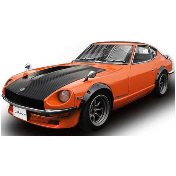 Fairlady Z (S30) Orange/Carbon Bonnet (RHD)